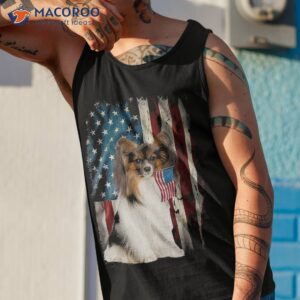 papillon dog american flag usa 4th of july lovers shirt tank top 1