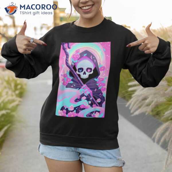 Pastel Goth Grim Reaper Kawaii Aesthetic Spooky Anime Shirt