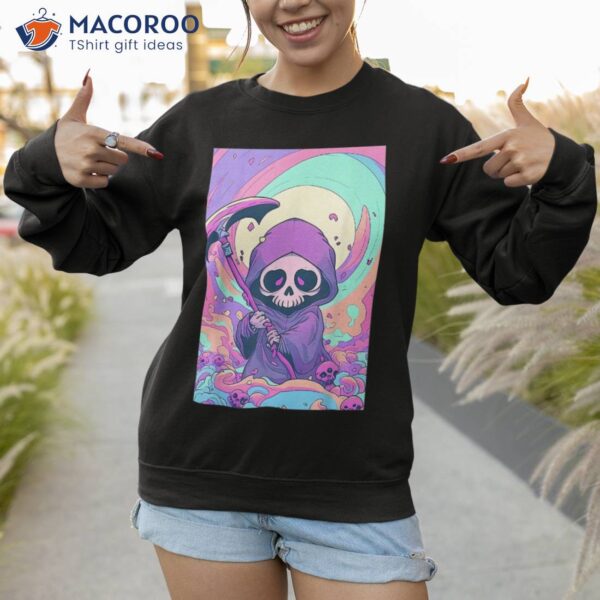 Pastel Goth Grim Reaper Kawaii Aesthetic Spooky Anime Shirt