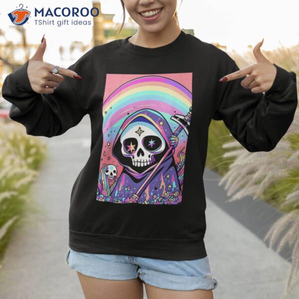 Pastel Goth Grim Reaper Kawaii Aesthetic Spooky Anime Shirt