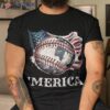 Patriotic Baseball 4th Of July Merica Usa American Flag&acirc;&nbsp; Shirt