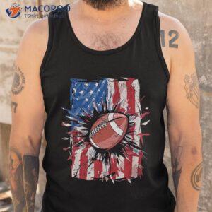 patriotic football 4th of july usa american flag boys shirt tank top