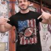 Patriotic Football 4th Of July Usa American Flag Boys Shirt
