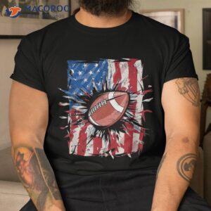 patriotic football 4th of july usa american flag boys shirt tshirt