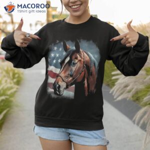 patriotic horse american flag horseback riding western farm shirt sweatshirt