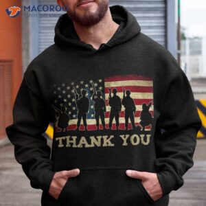 patriotic thank you soldiers and veterans american flag shirt hoodie