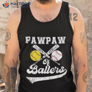 pawpaw of ballers softball baseball player father s day shirt tank top