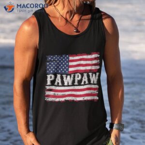 pawpaw vintage american flag patriotic funny 4th of july shirt tank top