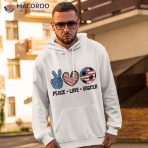 peace love soccer american flag indepedence day s boys shirt hoodie 2