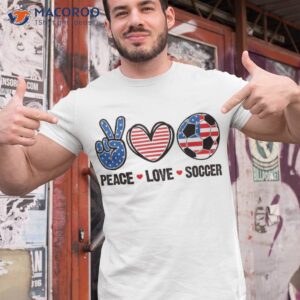 peace love soccer american flag indepedence day s boys shirt tshirt 1