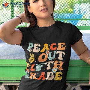 peace out fifth 5th grade class of 2023 goodbye shirt tshirt 1