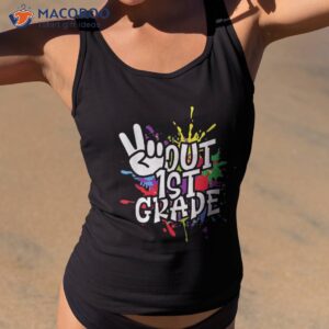 peace out first 1st grade class of 2023 happy last day shirt tank top 2