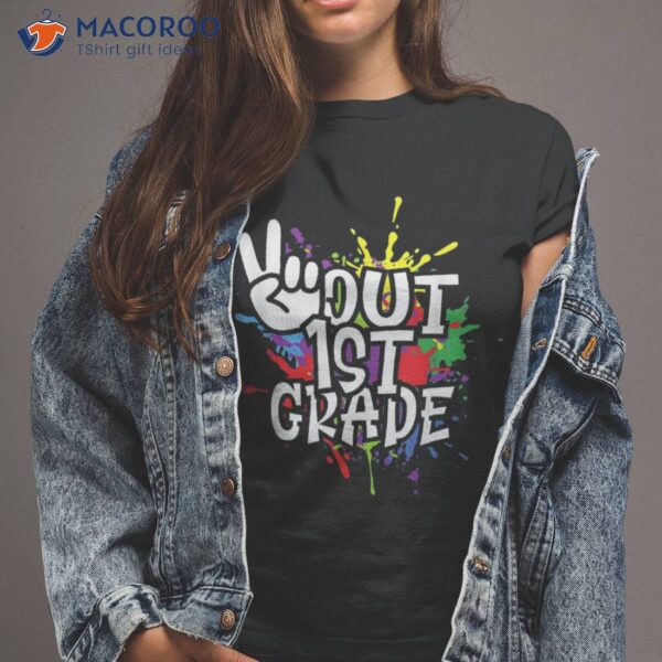 Peace Out First 1st Grade Class Of 2023 – Happy Last Day Shirt