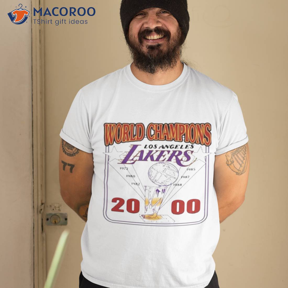 56 Year Vintage NBA Finals T-Shirts Lakers 2000 world champions t shirt  Unisex
