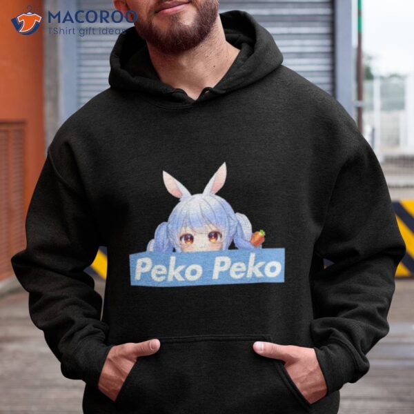 Peko Peko Peeker Holomyth Bunny Hare Girl Hololive Usada Pekora Shirt