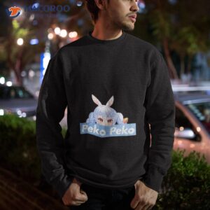 peko peko peeker holomyth bunny hare girl hololive usada pekora shirt sweatshirt