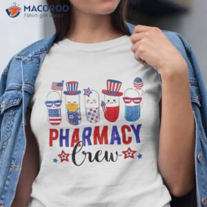 pharmacy crew cute pills fireworks pharmacist 4th of july shirt tshirt