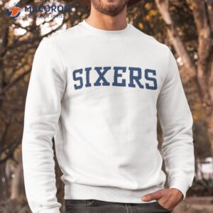 philadelphia 76ers fanatics branded wordmark ii shirt sweatshirt