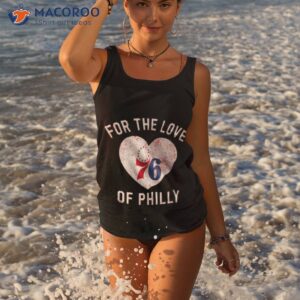 philadelphia 76ers for the love of philly mantra heart girls shirt tank top