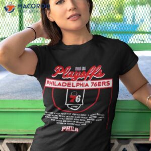 philadelphia 76ers stadium essentials unisex 2023 nba playoffs roster t shirt tshirt 1