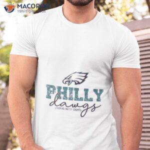 philadelphia eagles and georgia bulldogs philly dawgs stacking natty champs shirt tshirt