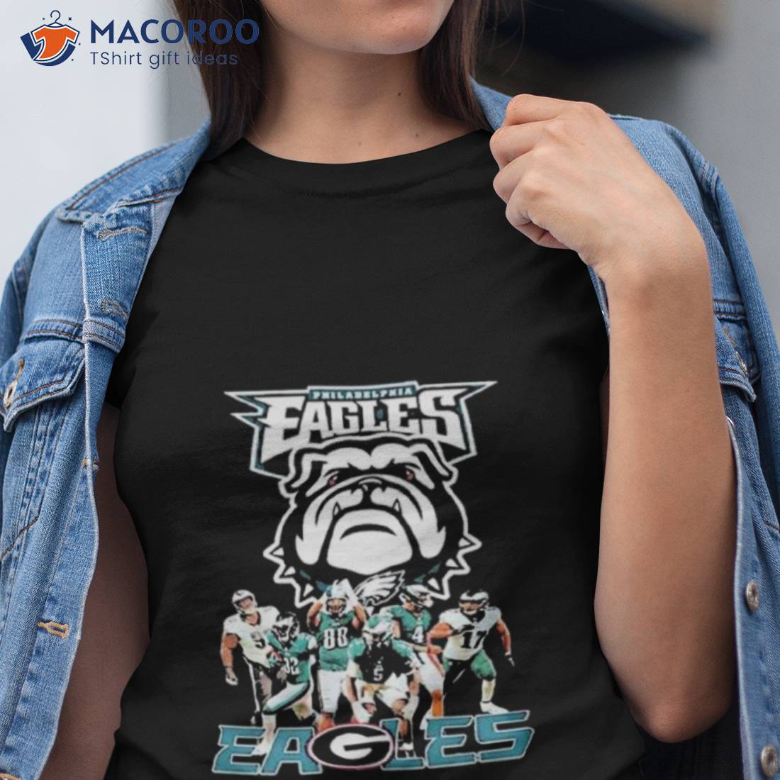 Philadelphia Eagles Georgia Bulldogs Dawgs Eagles Nfl Draft Players T-shirt