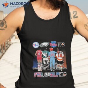 philadelphia skyline sport teams erving r white schmidt and clarke signatures shirt tank top 3