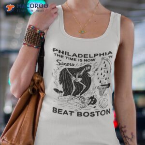 philadelphia the time is now 76 sixers beat boston shirt tank top 4