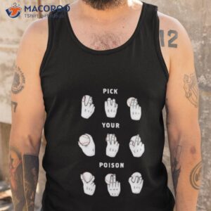 pick your poison baseball shirt tank top