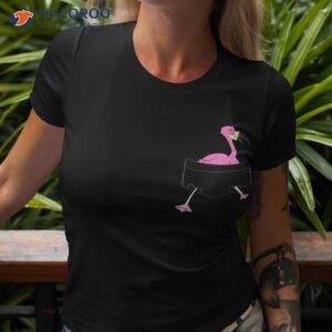 pink flamingo in the pocket shirt tshirt 3