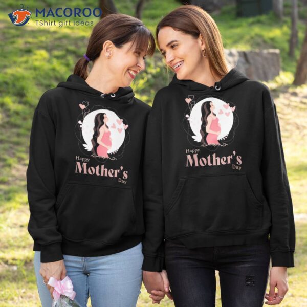 Pregnant Mom With Mothers Day T-Shirt