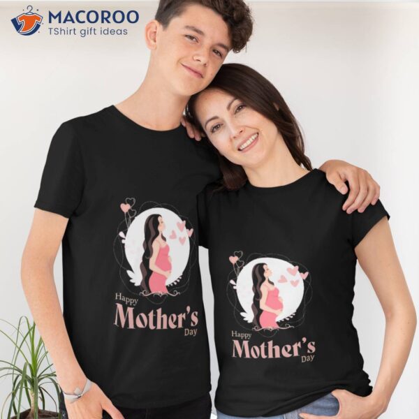 Pregnant Mom With Mothers Day T-Shirt