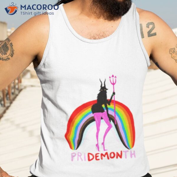 Pride Month Pridemonth Demon Rainbow Shirt