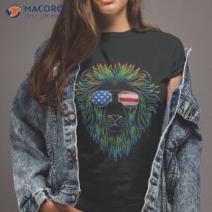 pride of the united state lion with usa sunglasses shirt tshirt 2