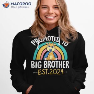 promoted to big brother est 2024 giraffe expecting new baby shirt hoodie 1