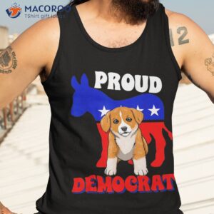 proud democrat dogs love corgi usa american flag donkey shirt tank top 3