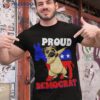 Proud Democrat Dogs Pug Usa Americans Flag Donkey Politics Shirt