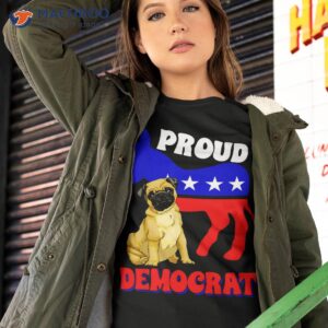 proud democrat dogs pug usa americans flag donkey politics shirt tshirt 2