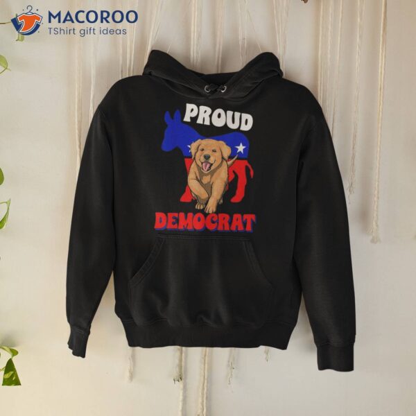 Proud Democrat Dogs Puppy Usa Americans Flag Donkey Politics Shirt