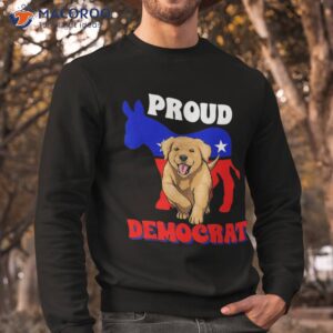 proud democrat dogs puppy usa americans flag donkey politics shirt sweatshirt