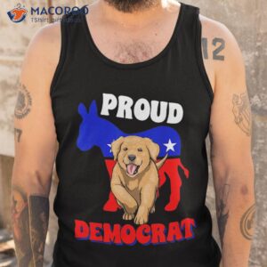 proud democrat dogs puppy usa americans flag donkey politics shirt tank top