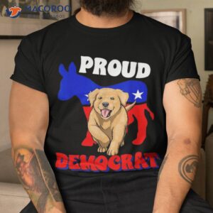 proud democrat dogs puppy usa americans flag donkey politics shirt tshirt