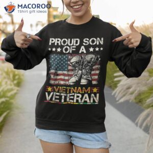 proud son of vietnam veteran us flag shirt sweatshirt