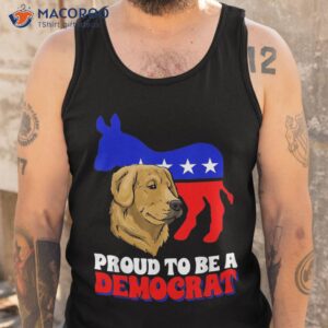 proud to be a democrat dog politics usa american donkey shirt tank top 1