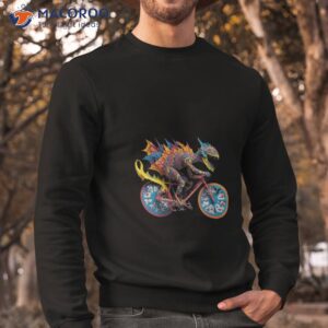 psychedelic paper cut monster riding a bicycle2 shirt sweatshirt