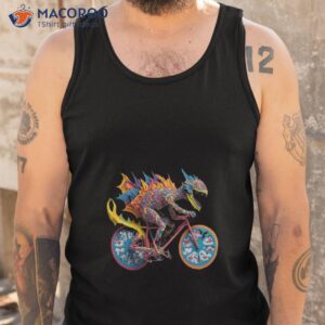 psychedelic paper cut monster riding a bicycle2 shirt tank top