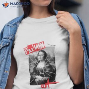 punk art mona lisa da vinci vandal art shirt tshirt