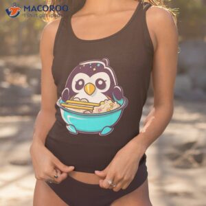 ra n chill kawaii penguin japanese noodle anime girls shirt tank top 1