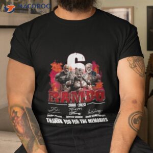 rambo 2008 2023 thank you for the memories signatures shirt tshirt