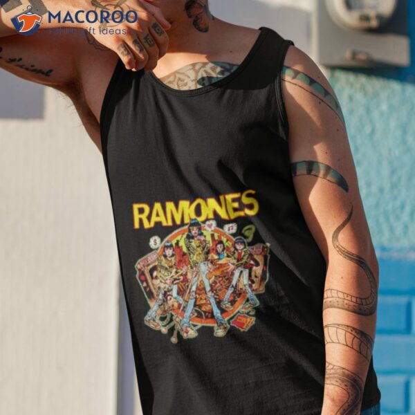 Ramones Rockaway Beach Cartoon Shirt